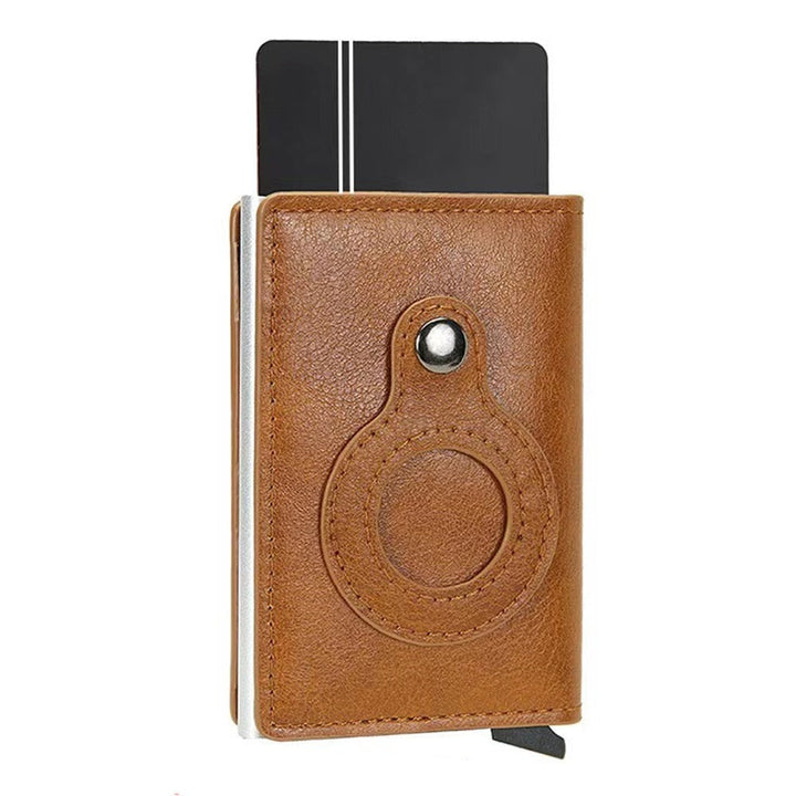 "Slimmad RFID kortplånbok i PU-läder, elegant design, AirTag-kompatibel, säker kortförvaring för moderna kvinnor."