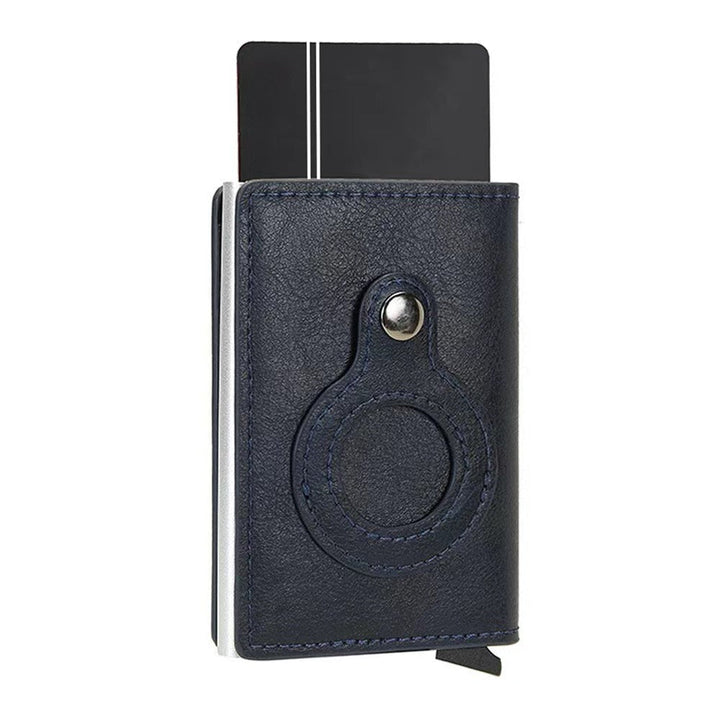 "Slimmad RFID kortplånbok i PU-läder, elegant design, AirTag-kompatibel, säker kortförvaring för moderna kvinnor."