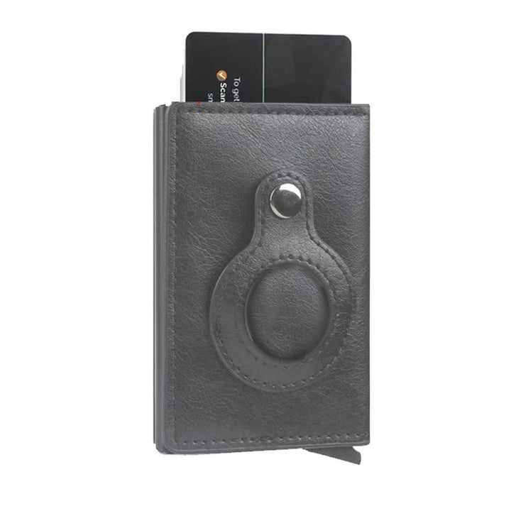 "Slimmad RFID kortplånbok i PU-läder, elegant design, AirTag-kompatibel, säker kortförvaring för moderna kvinnor."