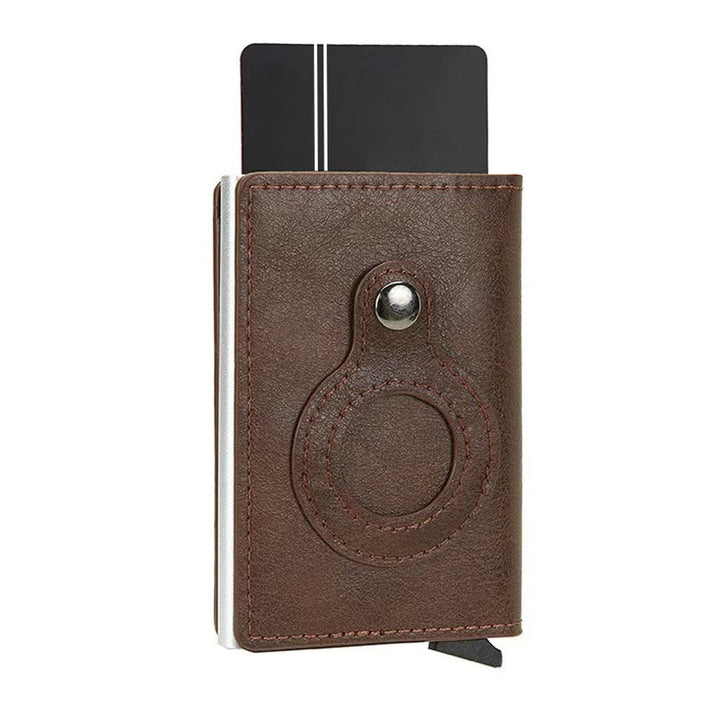 "Slimmad RFID kortplånbok i PU-läder, elegant design, AirTag-kompatibel, säker kortförvaring för moderna kvinnor."