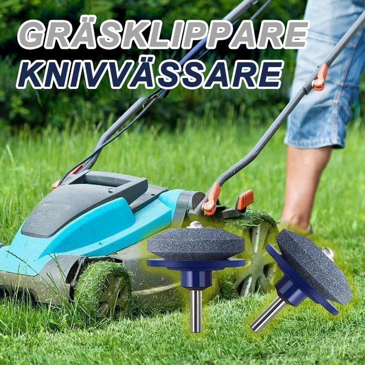 Slipskiva för borrmaskin med högkvalitativt korund, stark och hållbar, perfekt för slipning av gräsklipparblad.