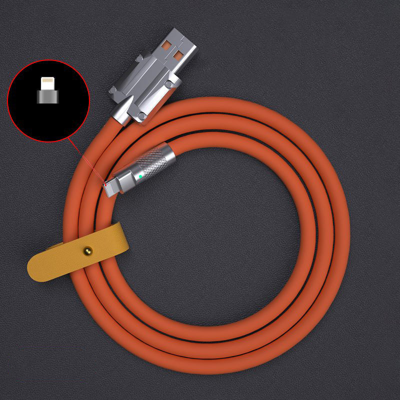 "Slitstark USB C-kabel i zinklegering för snabbladdning; robust design, flera färger, passar för Type-C enheter."