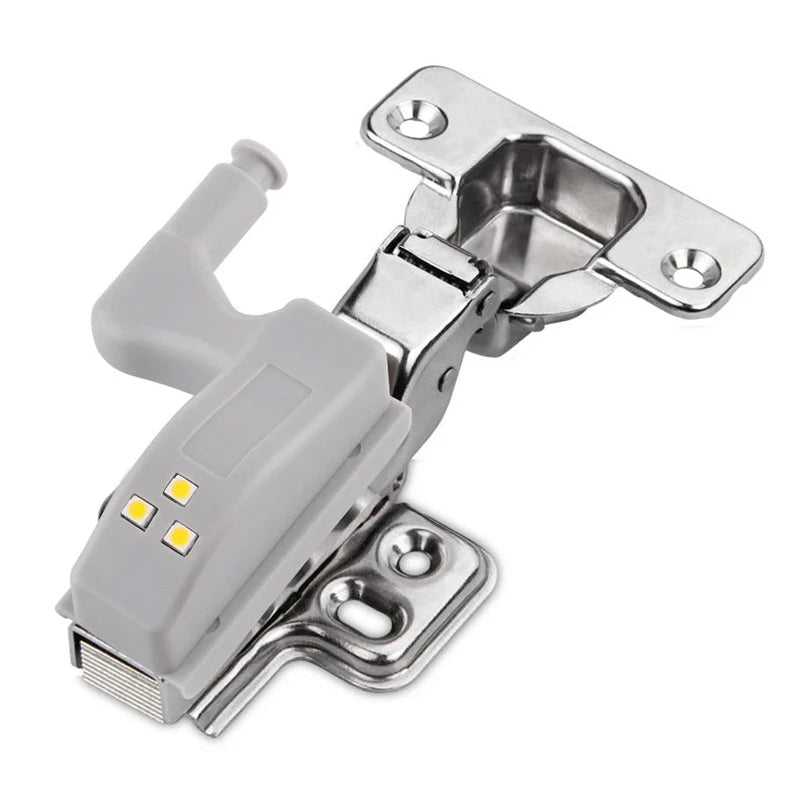 "Smart skåpsensor LED-ljus för automatisk belysning, kompakt design, installationsbild med robust ABS-material."