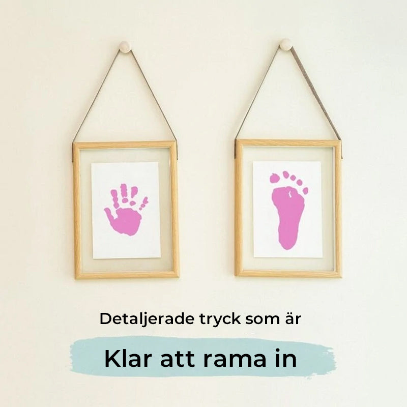 "Smutsfritt bebis hand- och fotavtryckskit, säker och giftfri, pastellfärger med ramar för minnessaker, barn & bebisar."