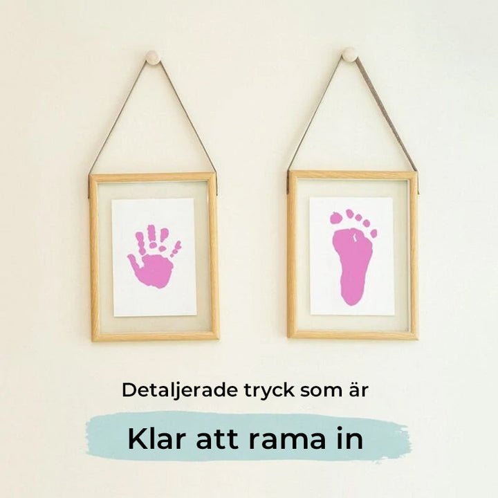 "Smutsfritt bebis hand- och fotavtryckskit, säker och giftfri, pastellfärger med ramar för minnessaker, barn & bebisar."