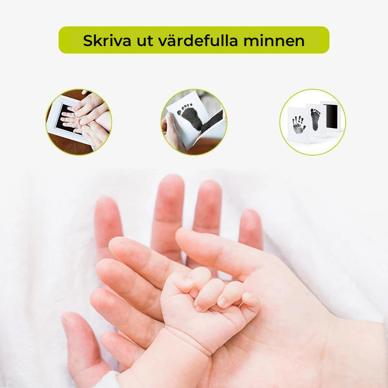 "Smutsfritt bebis hand- och fotavtryckskit, säker och giftfri, pastellfärger med ramar för minnessaker, barn & bebisar."