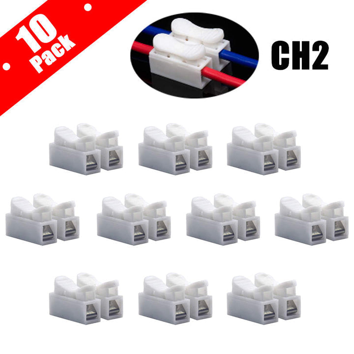 "Snabbkopplingskabelklämma i robust fjäderstål för säker och snabb installation i hushållsinstallationer."