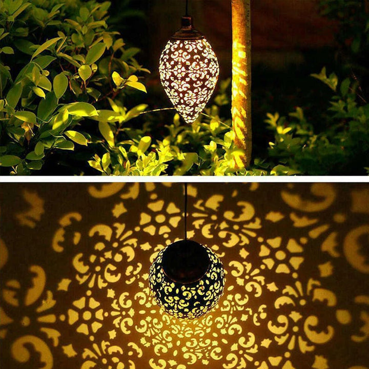 "Soldriven trädgårdslampa IP55 i rostfritt stål med elegant design, lyser upp utomhusmiljö och står emot väder."