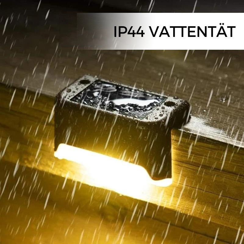 "Soldrivna vattentäta utomhuslampor med varmt sken, stilren design för trädgård och uteplats, enkel installation"