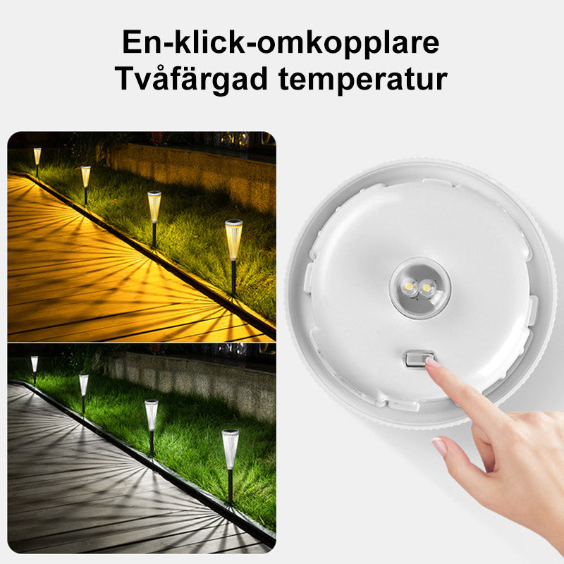 "Solljus för trädgård, IP65 utomhusbelysning, eleganta ljus med förtrollande mönster, belyser gångvägar och gräsmattor."