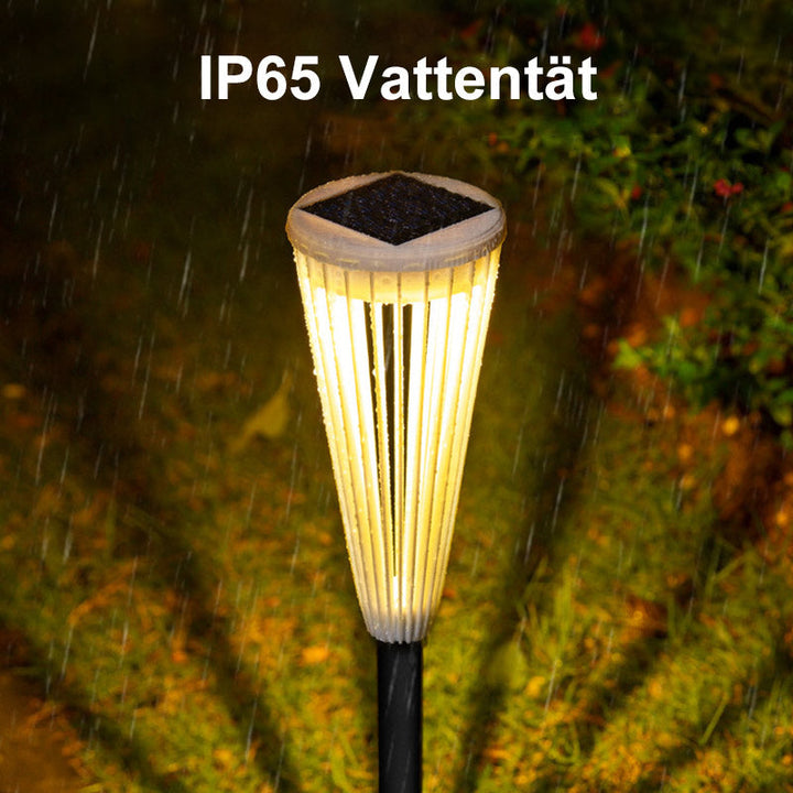 "Solljus för trädgård, IP65 utomhusbelysning, eleganta ljus med förtrollande mönster, belyser gångvägar och gräsmattor."