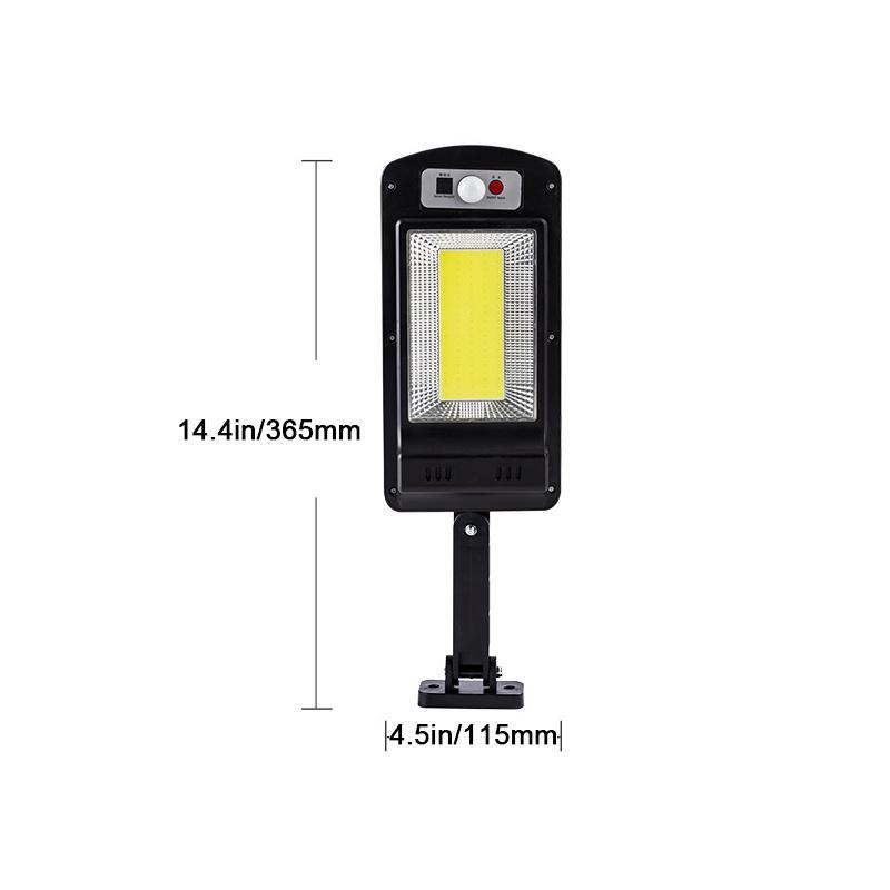 "Solvarm LED-utomhuslampa med rörelsesensor, väggmonterad, väderbeständig, för trädgårds- och verksamhetsbelysning."