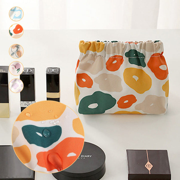 "Söt mini portabel myntväska i canvas med charmiga mönster och färger, perfekt accessoar för kvinnor, 12x5x13 cm."