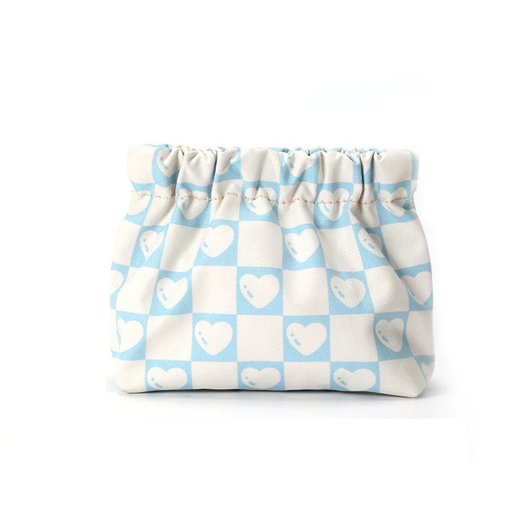 "Söt mini portabel myntväska i canvas med charmiga mönster och färger, perfekt accessoar för kvinnor, 12x5x13 cm."