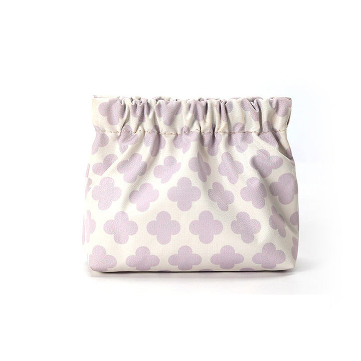 "Söt mini portabel myntväska i canvas med charmiga mönster och färger, perfekt accessoar för kvinnor, 12x5x13 cm."