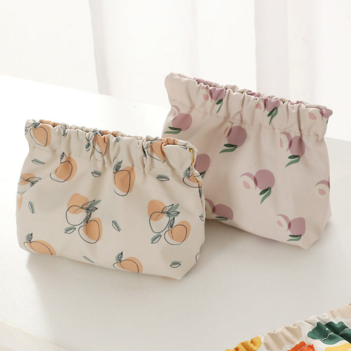 "Söt mini portabel myntväska i canvas med charmiga mönster och färger, perfekt accessoar för kvinnor, 12x5x13 cm."