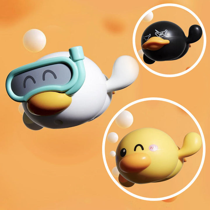 "Söta ankor badleksaker i ljusa färger för barn, pedagogiska och säkra för fantasifull lek i badet."