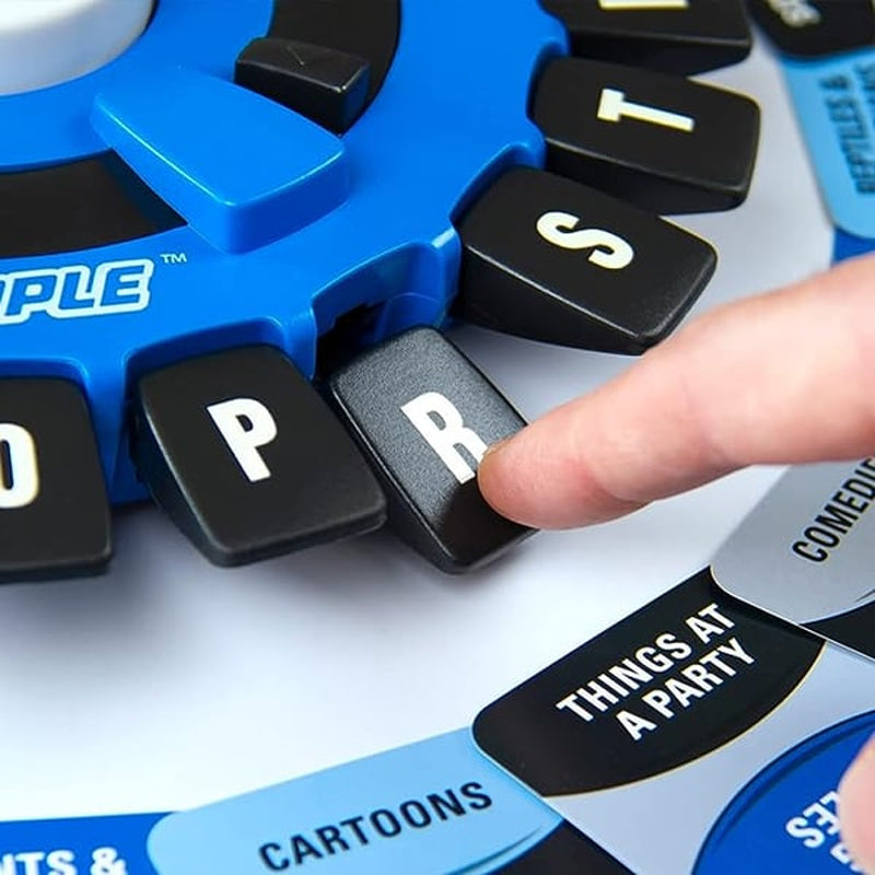 "Spännande Tapple ordspel för familjer, lättspelat och bärbart, med timer och bokstavsblockerande mekanism."