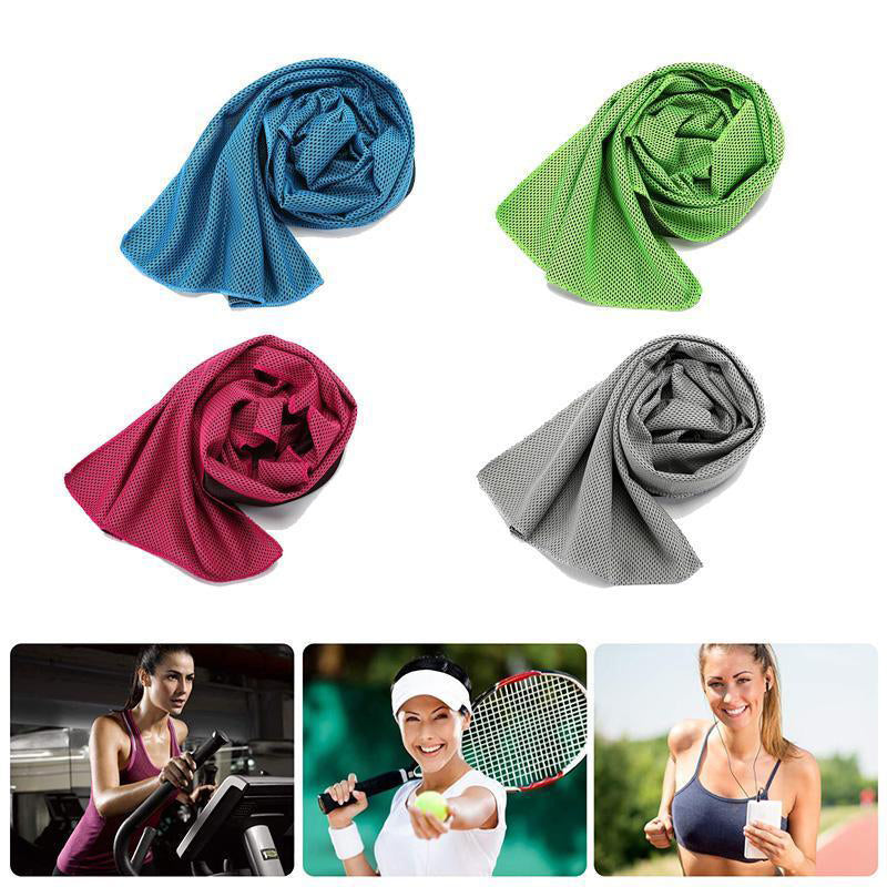 "Sportkylhandduk unisex i fiberväv grå, blå, grön, ros röd för träning och avkoppling. Mått: 30x90 cm, vikt: 51 g."