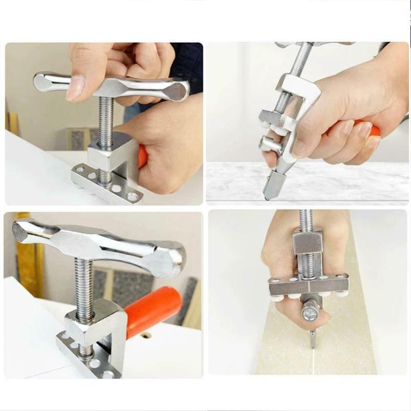 "Stål glasskärare och plattskärare, ergonomiskt handtag, portabel design, för DIY glas- och keramiska projekt."