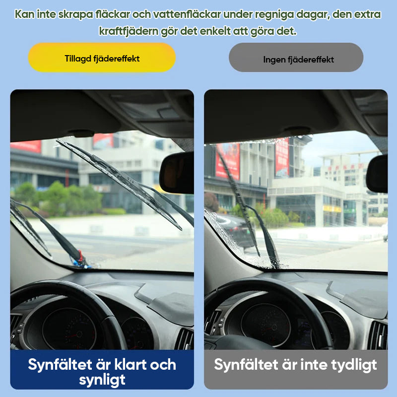 "Stark tryckfjäder booster för bilens vindrutetorkararmar ger optimal sikt i dåligt väder, kompatibel med alla bilar."