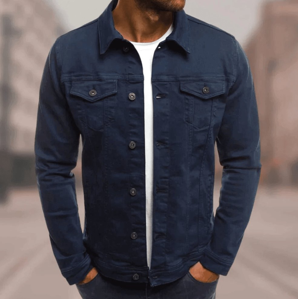 Stilren och Bekväm Jeansjacka för Män – Perfekt för Streetwear - Glowseva