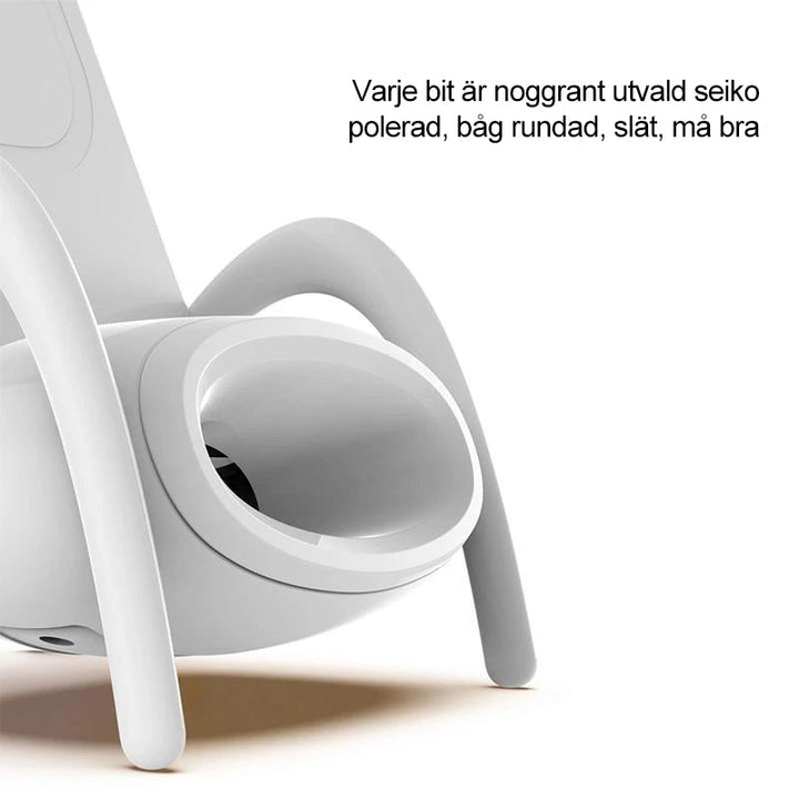 "Stolformad trådlös bärbar laddare, grå, QI-kompatibel, för horisontell och vertikal telefonladdning, med kylfläkt."