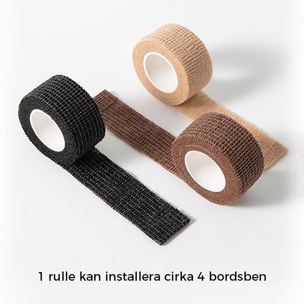 "Stolsfotpads med halkskydd och ljuddämpning, beige och svarta varianter, perfekt för hemmöbler, enkel installation."