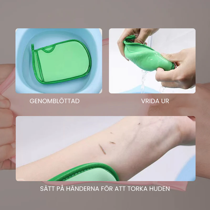 Supermjuk exfolierande badvante för hudföryngring, PVA-material, olika färger, unisex, dubbelsidig, 2*15*10cm, 15g.