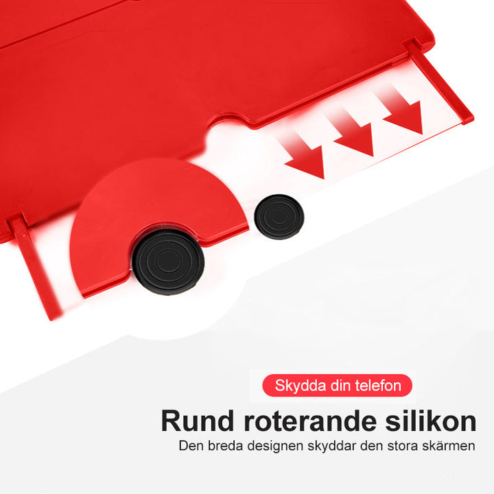 Svart 3D skärmförstorare för mobil, elegant design, optisk HD-zoom, skyddar ögonen, bärbar och kompakt.