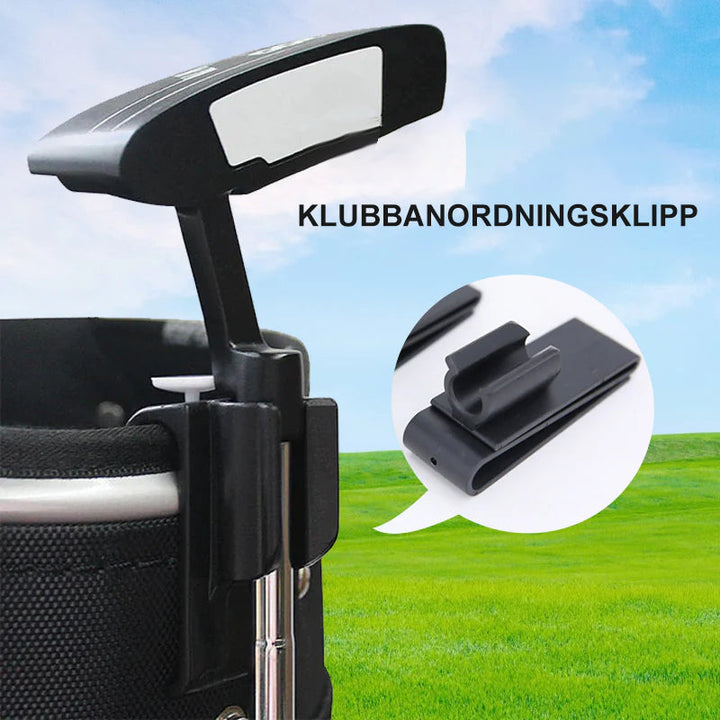"Svart ABS Golfklubbor Organisationsverktyg, skyddar klubbor stilfullt och slitstarkt i golfbagen, perfekt för gropiga vägar.