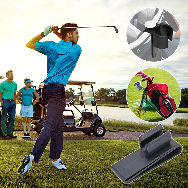"Svart ABS Golfklubbor Organisationsverktyg, skyddar klubbor stilfullt och slitstarkt i golfbagen, perfekt för gropiga vägar.