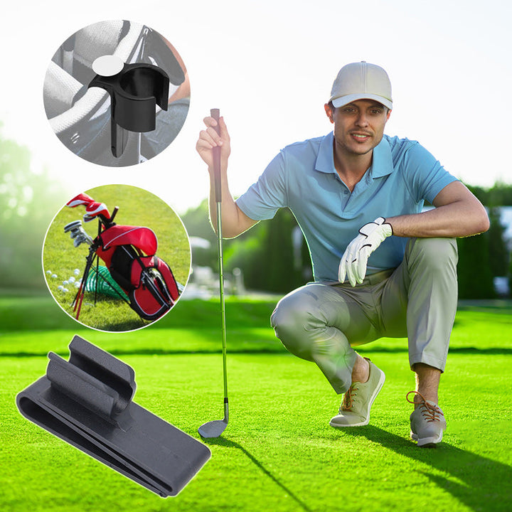 "Svart ABS Golfklubbor Organisationsverktyg, skyddar klubbor stilfullt och slitstarkt i golfbagen, perfekt för gropiga vägar.