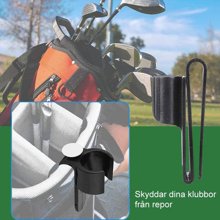 "Svart ABS Golfklubbor Organisationsverktyg, skyddar klubbor stilfullt och slitstarkt i golfbagen, perfekt för gropiga vägar.