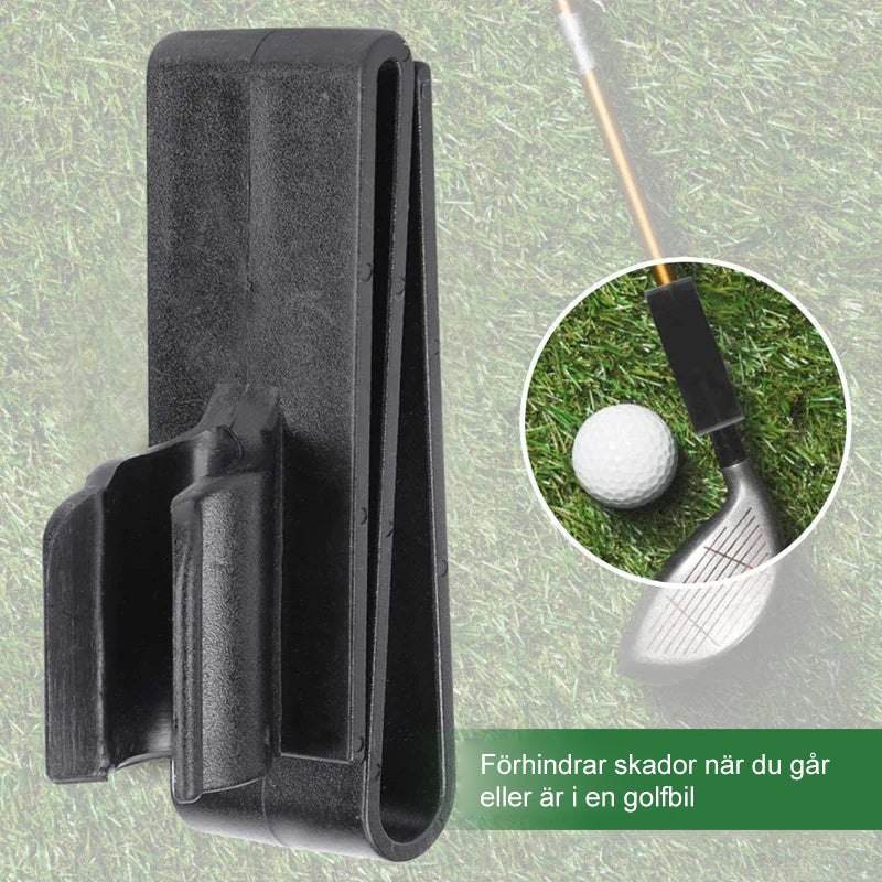 "Svart ABS Golfklubbor Organisationsverktyg, skyddar klubbor stilfullt och slitstarkt i golfbagen, perfekt för gropiga vägar.