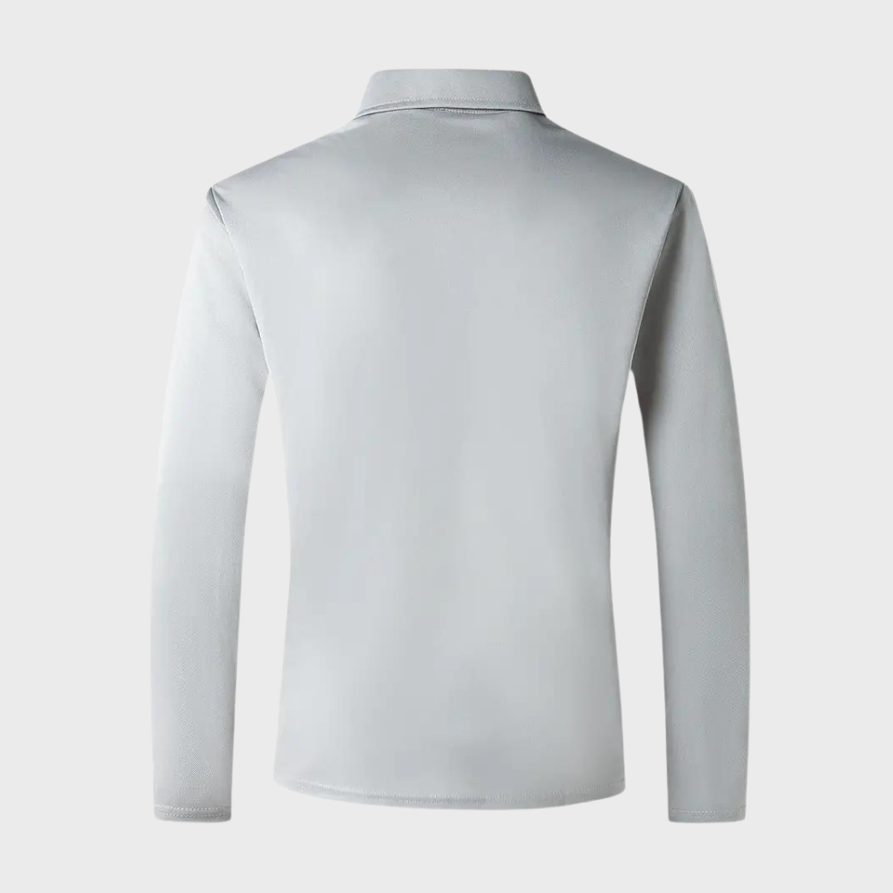 "Svart långärmad herr T-shirt, modern och stilren design med mjukt tyg, perfekt för lager-på-lager och kuranta outfits."