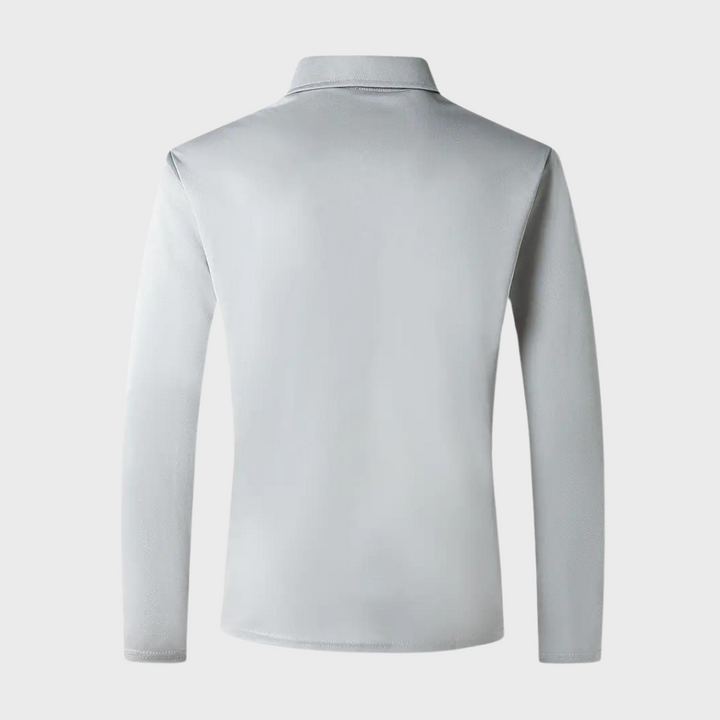 "Svart långärmad herr T-shirt, modern och stilren design med mjukt tyg, perfekt för lager-på-lager och kuranta outfits."