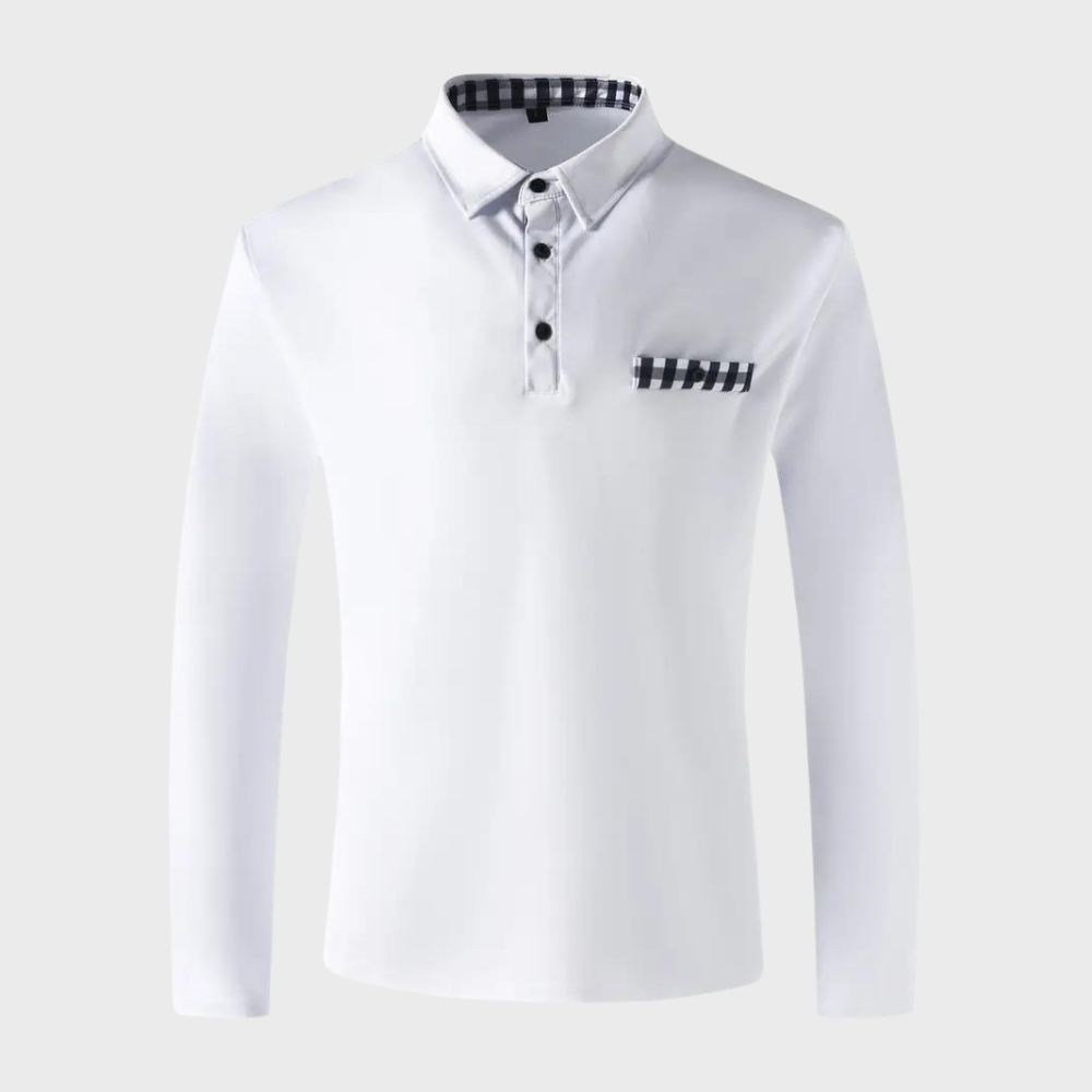 "Svart långärmad herr T-shirt, modern och stilren design med mjukt tyg, perfekt för lager-på-lager och kuranta outfits."