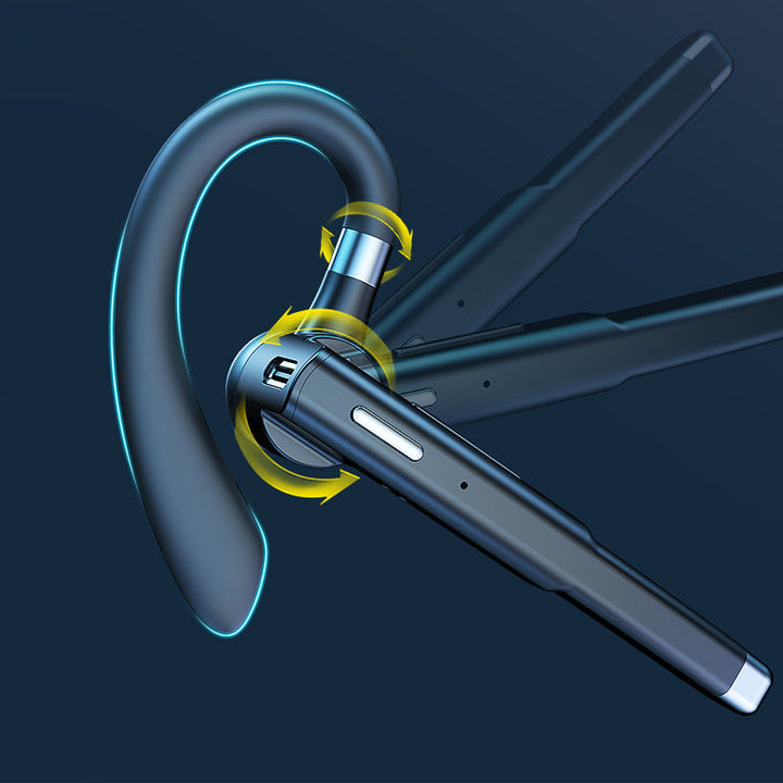 "Svarta trådlösa Bluetooth-hörlurar med brusreducering och HiFi-ljud mot vit bakgrund"