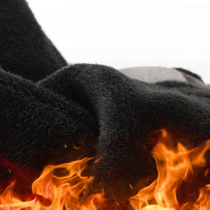 "Svarta vattentäta pekskärmsvantar för män, med halkfri silikonhandflata och slitstarkt material för kyligt väder."