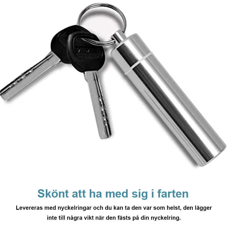 "Tandpetare i rostfritt stål, set om 7. Elegant design och hållbart material för optimal munhygien."