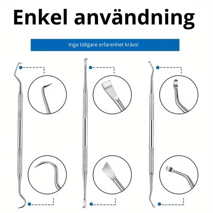 "Tandstensskrapa 3 set för hund & katt, enkel tandvård hemma, säker rengöring för husdjurs tänder."