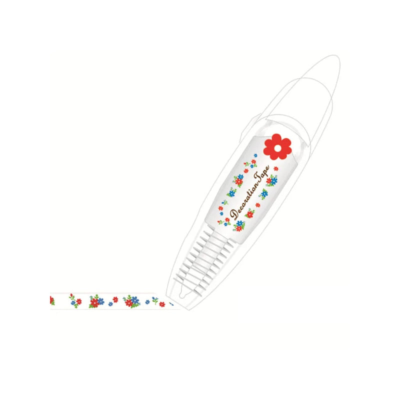 "Tejppenna med mönster, perfekt för dagbok och pyssel, i form av en penna med olika dekorationer och teman."