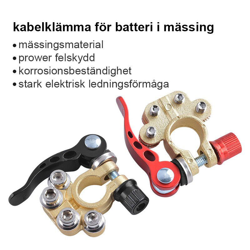 "Terminalkontakt i mässing och rostfritt stål, hållbar och korrosionsbeständig för säkra elektriska anslutningar i fordon."