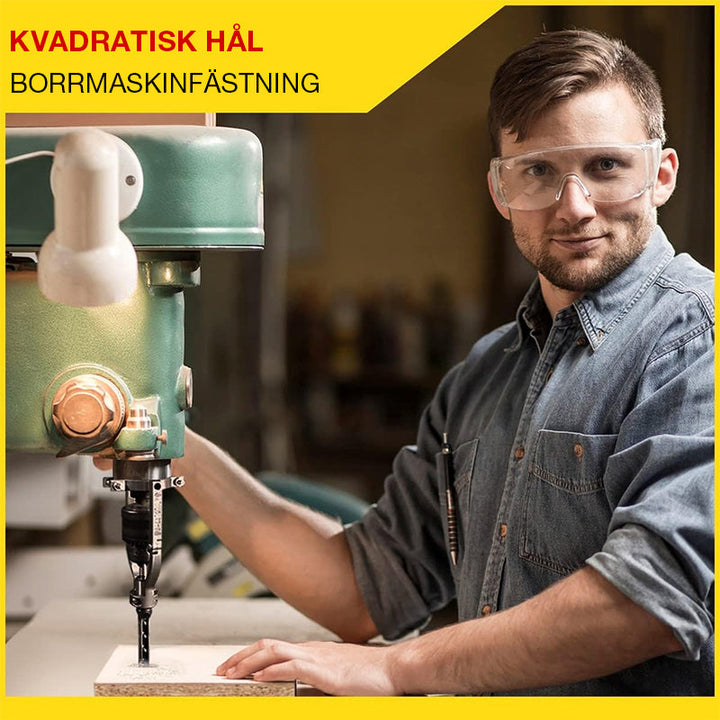"Träbearbetning borrbitar adapter med fyrkantig hålkapacitet, koppar, precisionsverktyg för DIY-projekt"