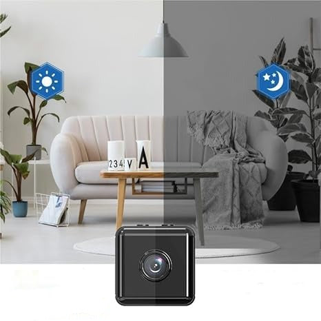 "Trådlös 1080P säkerhetskamera monterad på väggen, utformad för inomhus- och utomhusbruk med HD-videoövervakning."