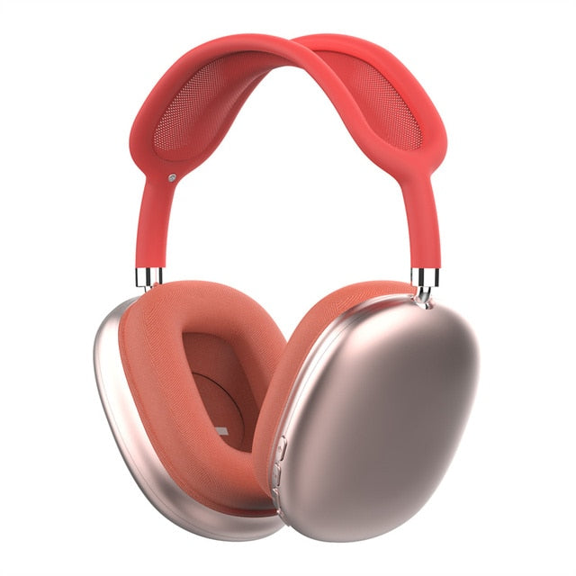 "Trådlös Bluetooth 5.0 hörlurar med justerbart huvudband, svarta vadderade öronkåpor och kristallklar ljudkvalitet."