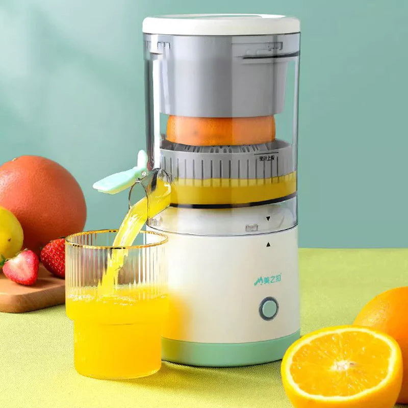 "Trådlös elektrisk juicepress med modern kompaktdesign för enkel och snabb juicning av frukter och grönsaker."