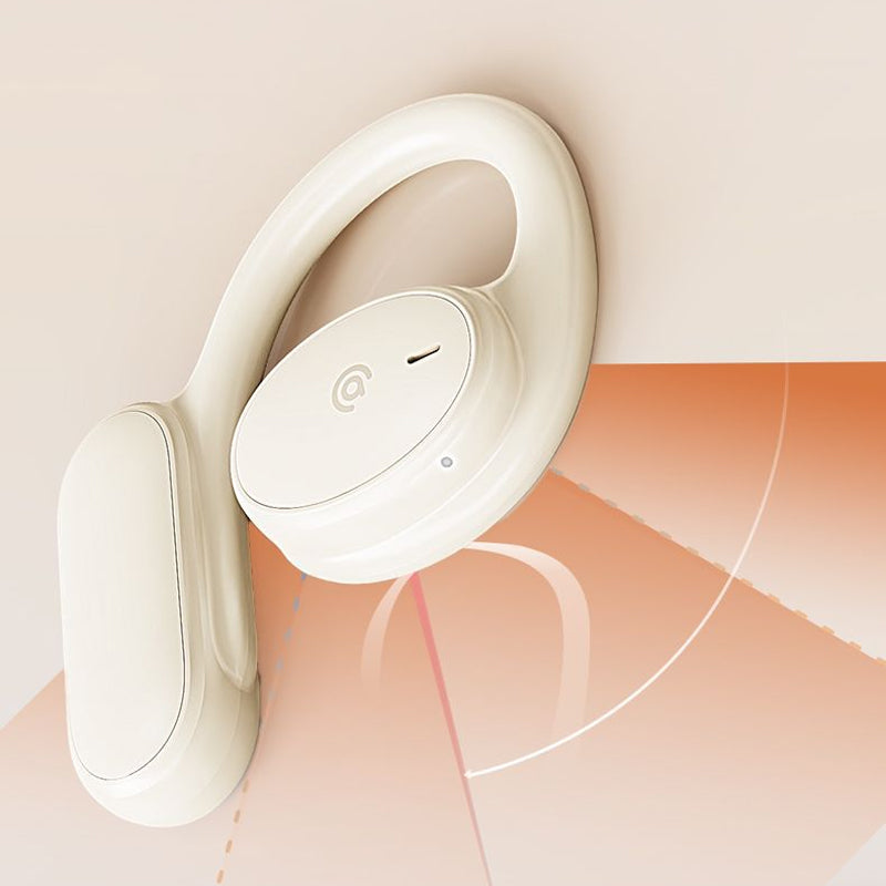 "Trådlösa benledning Bluetooth hörlurar, ergonomisk design, hudfärgad, idealisk för bekväm och medveten ljudupplevelse."