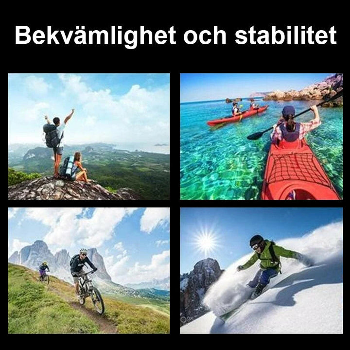 "Trådlösa benledningshörlurar med ergonomisk design, bekväm passform för alla aktiviteter, Bluetooth-anslutna."
